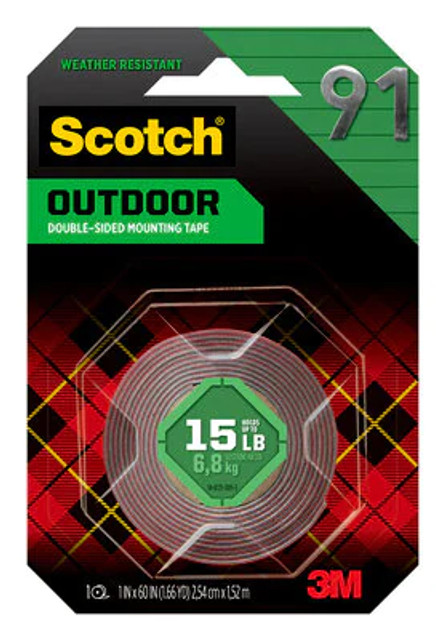 Scotch Outdoor Double-Sided Mounting Tape 411S 76274