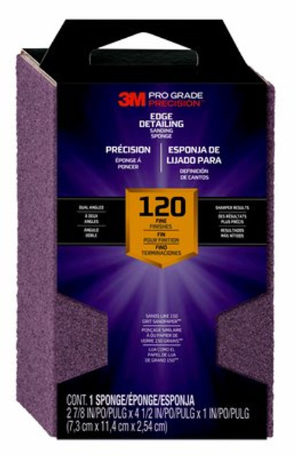 3M Pro Grade Precision Sanding Sponge 24301TRI-F-DA_CFIP 3M Pro Grade Precision Sanding Sponge 24301TRI-F-DA_CFIP