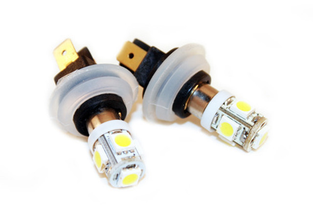 BA9S 5-SMD LED Bulbs -White (PAIR)