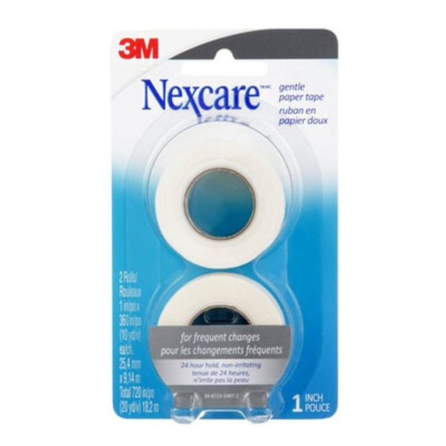 Nexcare Gentle Paper First Aid Tape 781-6PK-SIOC, 1 in x 10 yds, Carded