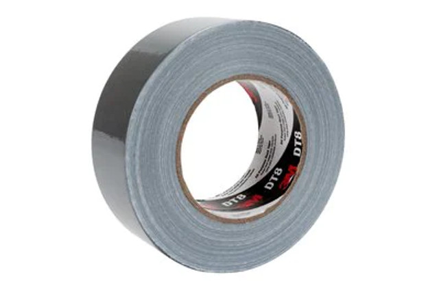 3M All Purpose Duct Tape DT8, Silver, 72 mm x 54.8 m, 8 mil, 12 Rolls/Case 53716