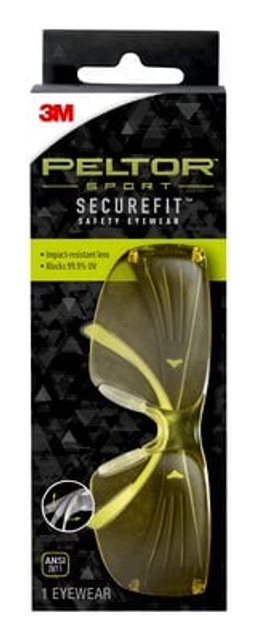 3M PELTOR Sport SecureFit Safety Eyewear Amber