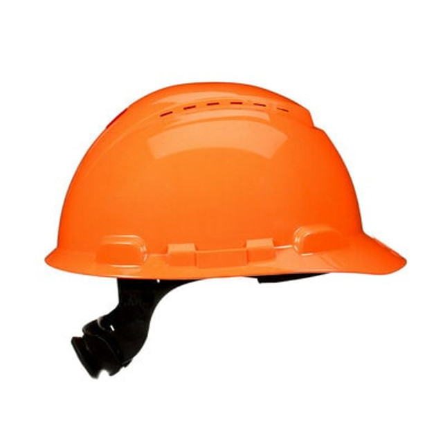 3M SecureFit Hard Hat H-706SFV-UV Orange Vented with Uvicator - Side2