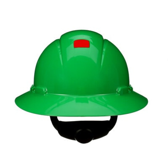 3M SecureFit Full Brim Hard Hat H-804SFR-UV Green with Uvicator - Backside