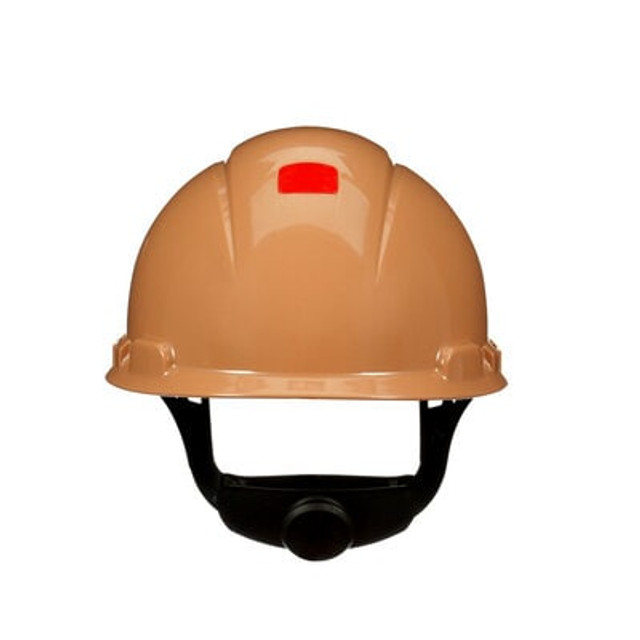 3M SecureFit Hard Hat H-711SFR-UV Tan with Uvicator - Backside