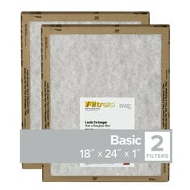 Filtrete Flat Panel Air FIlter FPL21-2PK-24, 18 in x 24 in x 1 in (45,7 cm x 60,9 cm x 2,5 cm) 38766