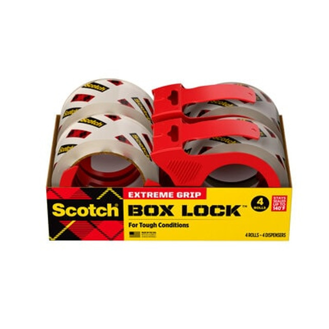 Scotch® Box Lock Packaging Tape 3950-4RD-6WC