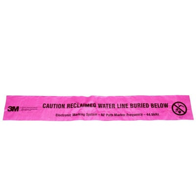 3M Electronic Marking System (EMS) Caution Tape 7908, Purple, 6 in, Reclaimed water