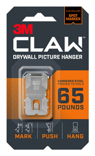 3M CLAW 65 lb Drywall Picture Hanger with Spot Marker