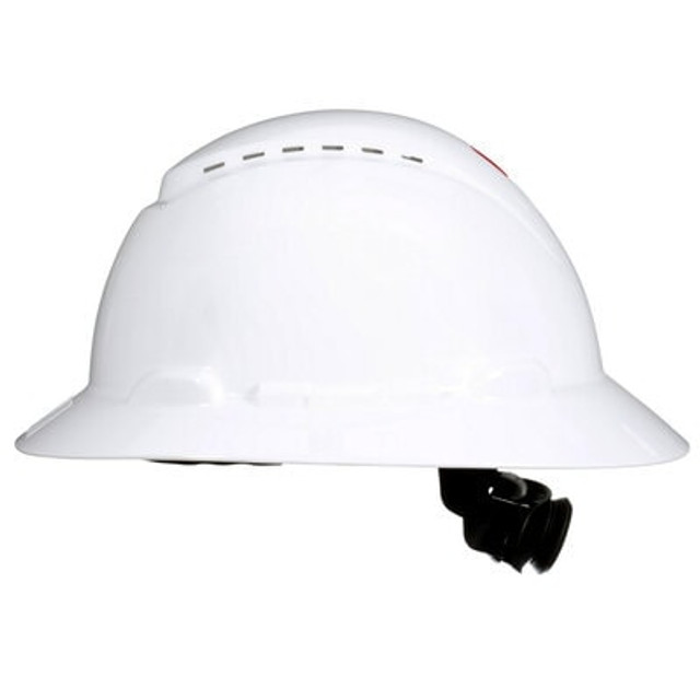 3M SecureFit Full Brim Hard Hat H-801SFR-UV, White, Vented, w/ UVicator