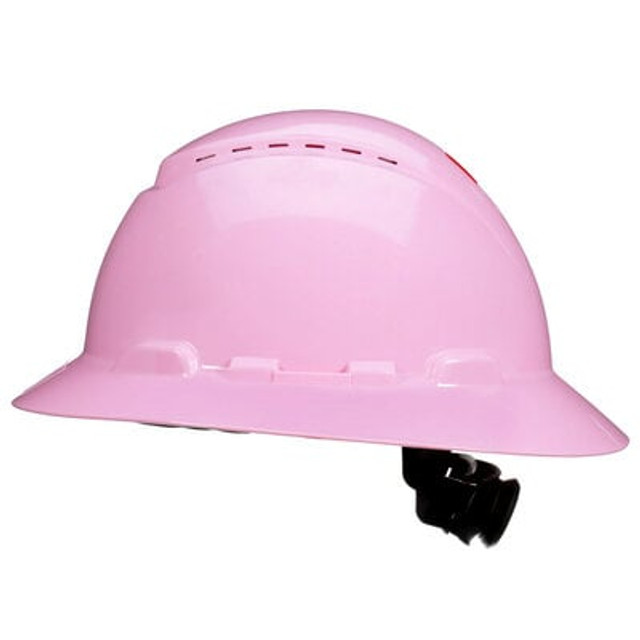 3M SecureFit Full Brim Hard Hat H-813SFV-UV, Pink, Vented, with Uvicator