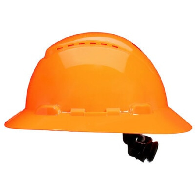 3M SecureFit Full Brim Hard Hat H-807SFV-UV, Hi-Vis Orange with Uvicator