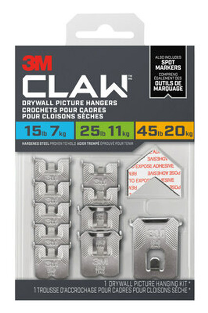 3M CLAW Drywall Picture Hanger Variety Pack with Spot Markers 3PHKITM-10EF