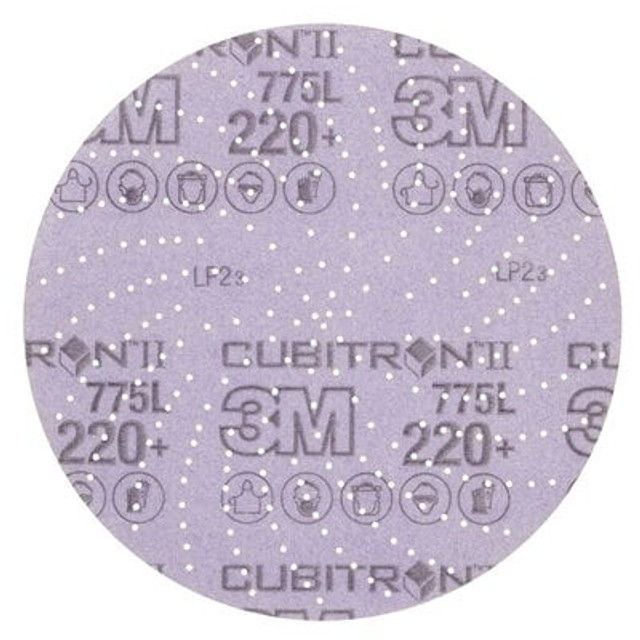 3M Xtract Cubitron II Film Disc 775L, 220+, Precision Shaped Ceramic Grain