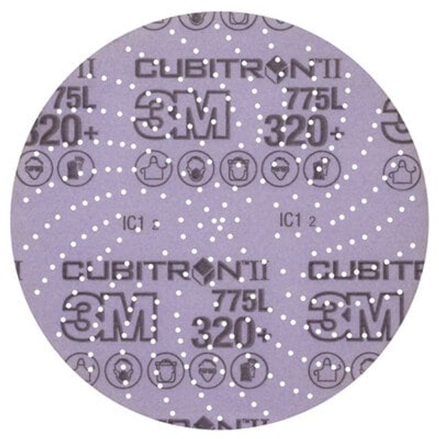 3M Xtract Cubitron II Film Disc 775L, 320+, Precision Shaped Ceramic Grain