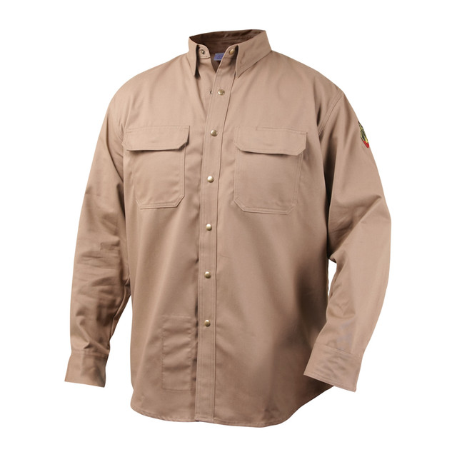 Black Stallion 7 oz FR COTTON KHAKI Work SHIRT, COLOR 8039, Size 5X