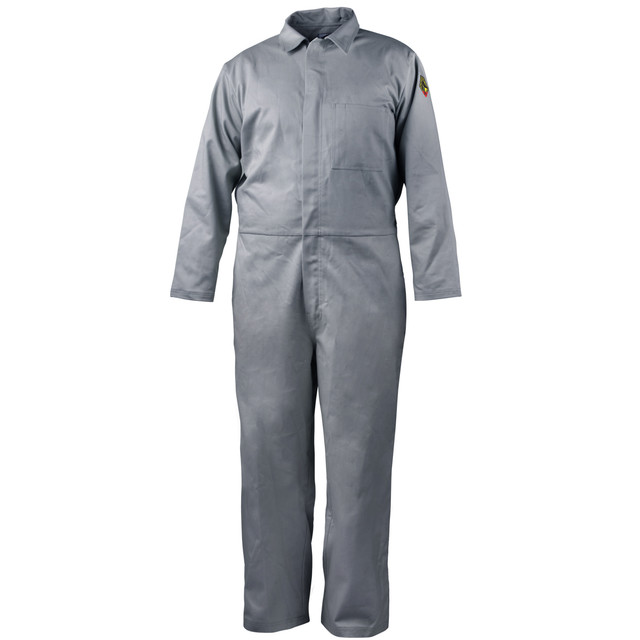 Black Stallion 7 oz FLAME-RESISTANT 88/12 COTTON Coveralls (GRAY), COLOR GY, Size 2XL, COLOR GY, Size 2XL | Grey