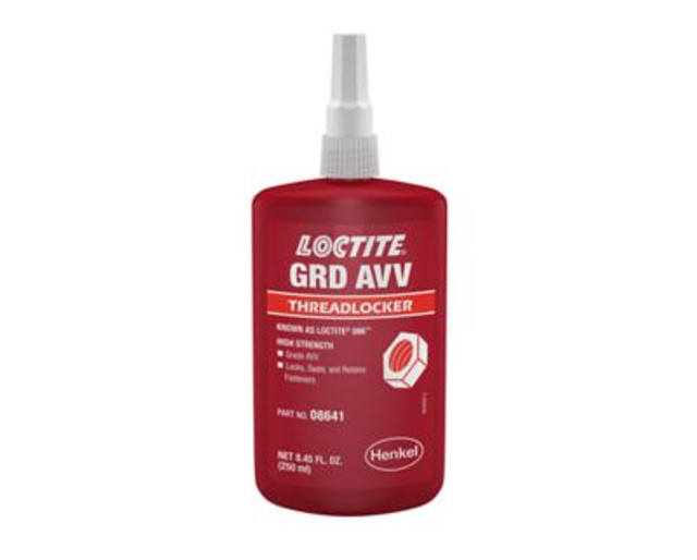 Grade AVV Threadlocker, 250 ml, Bottle, Loctite | Red