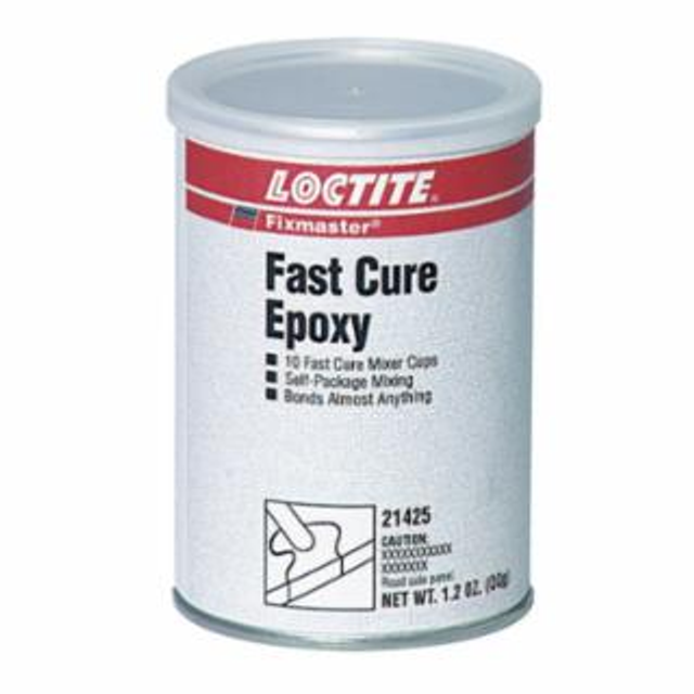 Fixmaster Fast Cure Epoxy, Mixer Cup, 0.12 oz, Capsule, Loctite | Grey