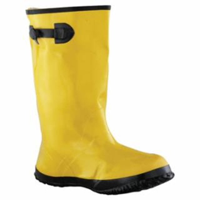 Slush Boot, 17 in Overshoe, Size 14, Rubber, Hi-Vis Yellow