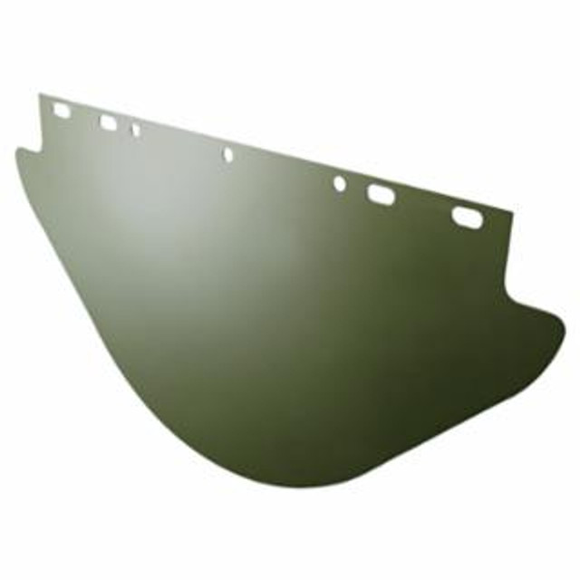 Visor, Dark Green, Unbound, 9-3/4 in x 19 in, for Fibre-Metal Head Gear/Cap Adaptors