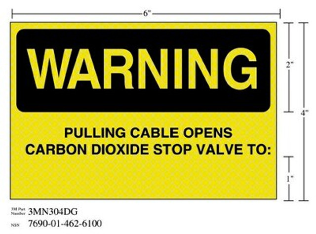 3M Diamond Grade Fire Fighting Sign WARNING VALVE