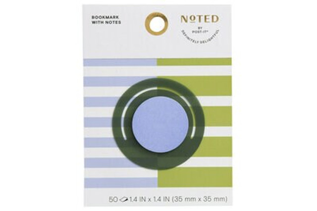 Noted by Post-it® Book Mark NTD6-BKMN, 1.4 in x 1.4 in (35.56 mm x 35.56 mm)