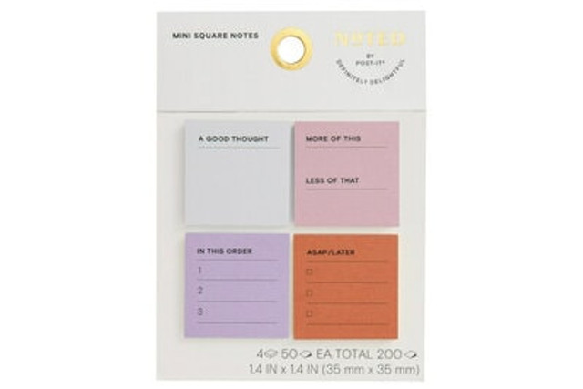 Noted by Post-it ® Mini Notes, NTD6-MINI, 1.4 in x 1.4 in (35 mm x 35 mm)