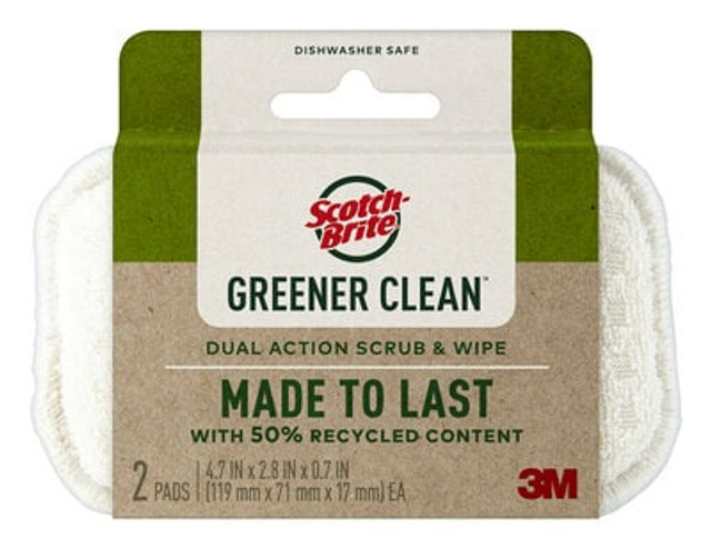 Scotch-Brite® Greener Clean Dual Action Scrub & Wipe Front