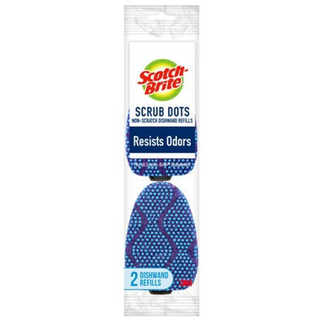 Scotch-Brite® Scrub Dots Non-Scratch Dishwand Refills 2 Pack