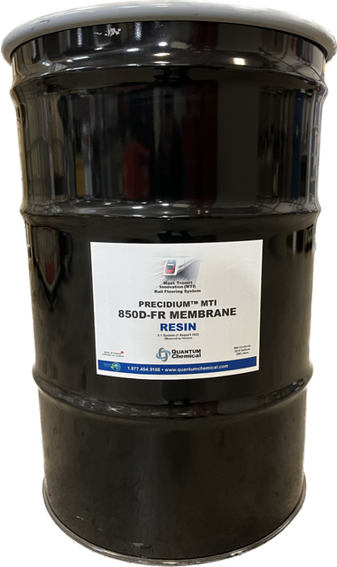 Precidium™ Fire Retardent 850D Membrane Resin, 215 Grey, 1:1 mix ratio with 850D-FR ISO, 53 gallon drum