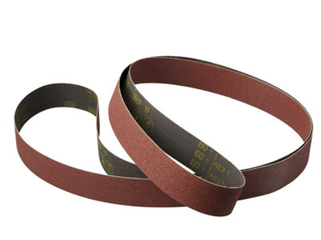 3M Cubitron II Cloth Belt 966F, 60+ YF-weight, 5/8 in x 12 in, Fabri-lok, Single-flex, 200 ea/Case