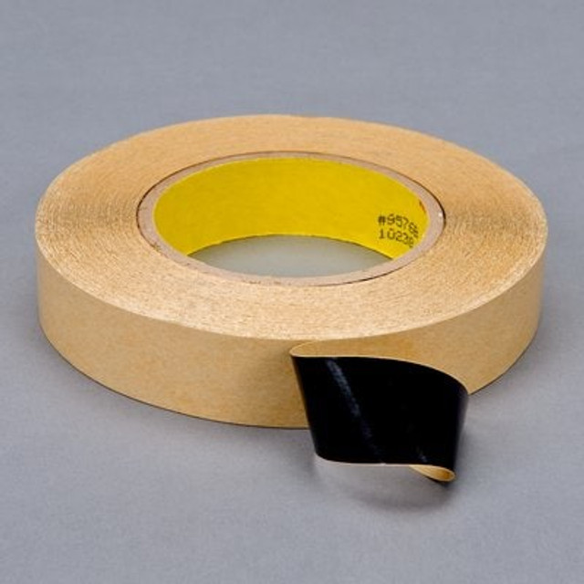 3M Double Coated Tape 9495B, Black, 1 3/8 in x 180 yd, 5.7 mil, 9 Rolls/Case, Restricted