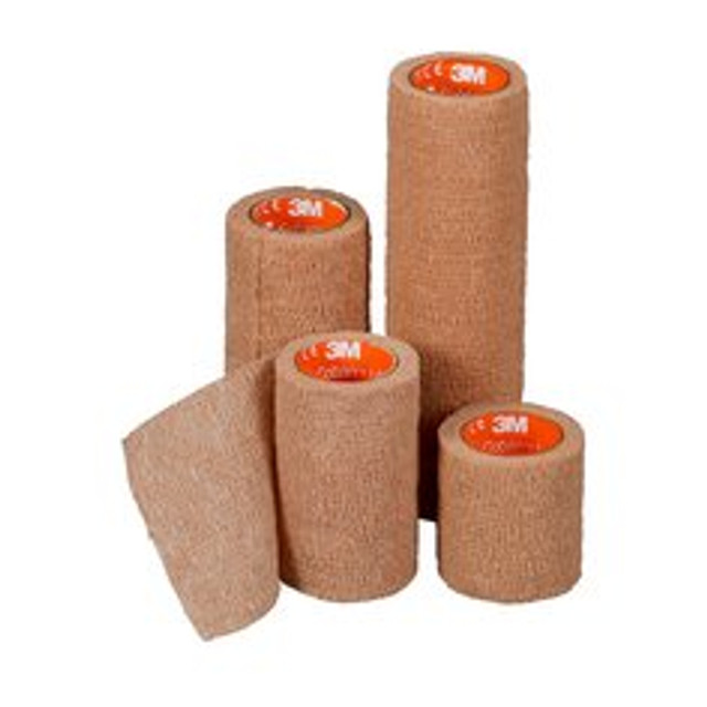 3M Coban Self-Adherent Wrap, 1582, Tan, 2IN X 5YD, 36 Roll/Case