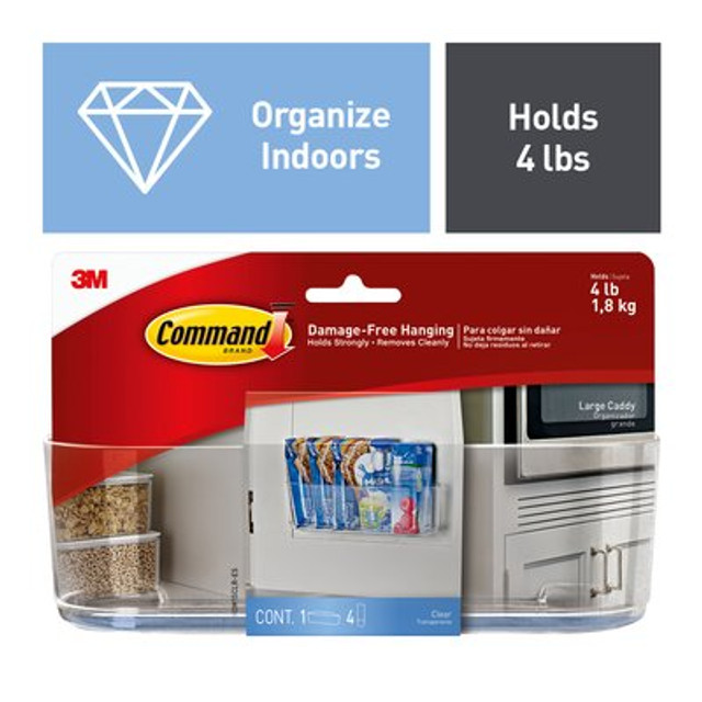 Command Clear Medium Caddy with Clear Strips HOM14CLR-ES