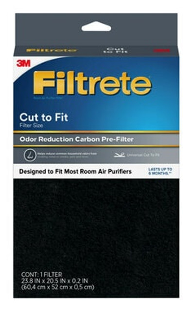 Filtrete Odor Reduction Carbon Prefilter Room Air Purifier Filter FAPF-UCTFN-4, Universal Cut to Fit