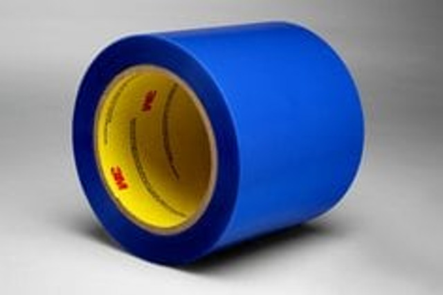 3M Polyester Tape 8901, Blue, 4 in x 72 yd, 0.9 mil, Bubble Free, 8 Rolls/Case