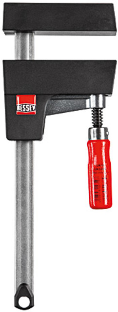 The BESSEY UniKlamp is a light duty case clamp with large clamping surface jaws. The UniKlamp is reversible for use as a spreader - no tools required. They provide adequate clamping pressure for most light to medium duty clamping. The UniKlamp will not slip when pressure is applied, holding stock squarely, making them quick and easy to use.
 BESSEY. Simply better.