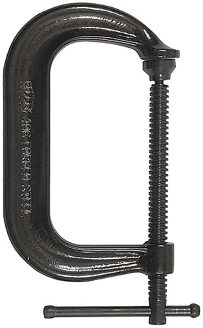 The CDF series c-clamps have heavy-duty drop-forged frames. The heat-treated frames have a black powder coat finish. The handle, spindle & pressure pad assemblies have a black oxide finish to protect against rust. BESSEY. Simply better.