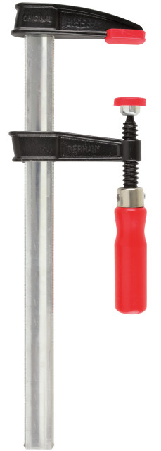 The original malleable cast iron bar clamp with an inline wood handle was the world's first sliding arm bar clamp. A rugged, trusted and durable staple of every wood shop. The original wood handles remain very popular, and are still available. Manyclamps are also available with BESSEY's 2K handle. These high-tech 2 part composite plastic handles give you extra grip when you need it. The ultimate handle for maximizing torque is the T-bar (sliding pin) handle, and is available as an option on many of the popular sizes of TG series clamps. Many of these clamps have also been fitted with pressure pads that are easily replaced, and allow for replacement of damaged spindles. These clamps are available in a wide variety of sizes. BESSEY. Simply better.