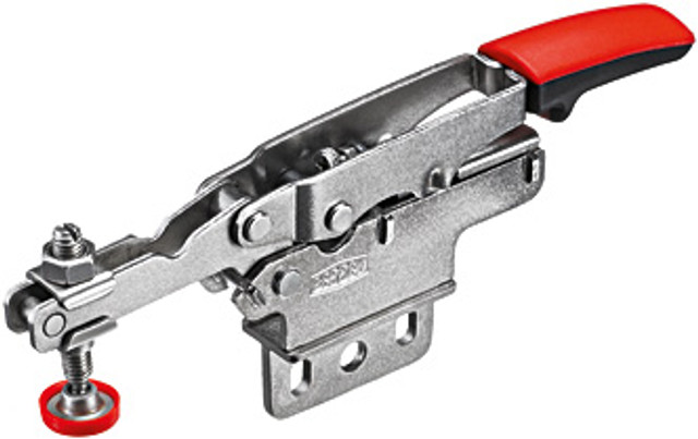 The power to be in position fast! The Auto-Adjust Toggle Clamp series from BESSEY brings significant and positive innovation to the toggle clamp market. First, clamping force can be adjusted within a range of 25-250 lbs of pressure with the turn of an integrated pressure screw. Second, the clamp will auto-adjust to varying work piece heights without significant change in applied clamping force. Third, the holding capacity of the BESSEY toggle clamp relative to their size is quite high at 450 lbs. The combination of these features presents a strong argument for cost-savings, enhanced productivity and greater workplace safety. How? BESSEY toggle clamps can replace a broad range of competitive toggle clamp styles when a range of clamping force and capacity is required. This means lower tool inventories and enhanced set-up time. The clamps are also perceived to be safer for real-world applications where variations in work piece height can lead to applied clamping force being too high or too low (with the resulting safety hazards these conditions present). Ideal for job-shop operations or short-run set-ups; the BESSEY Auto-Adjust Toggle Clamps add value to any operation. BESSEY Simply better. BESSEY. Simply better.