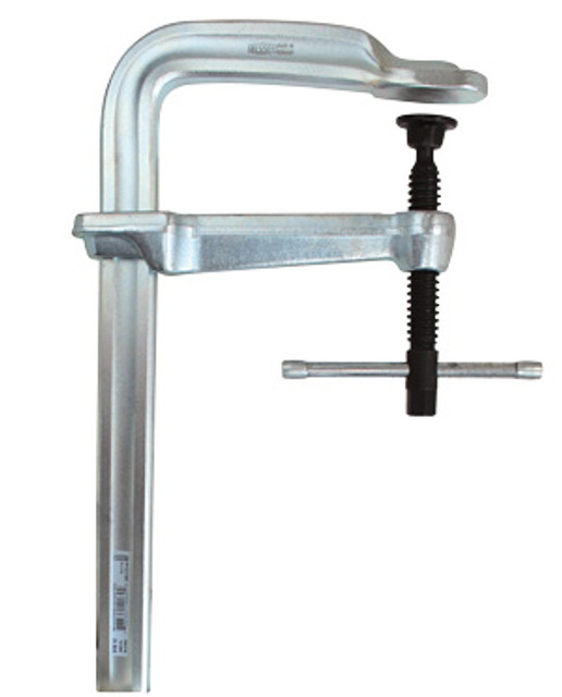 The STB series bar clamp offers heavy duty value; they are an economical alternative to the BESSEY high-performance 4800 series clamps. German produced classic profiled rails, hardened spindles (with 19 mm hex head) and sizes up to 36" makes this a real-world solution for heavy duty applications on a tighter budget. The STB comes with standard rail profile, crimped on swivel pad. Designed & manufactured for years of dependable service, these clamps are made in BESSEY's own German production facilities and, from steel that comes from BESSEY's own European steel mills. BESSEY created the first sliding arm clamp and to this day remains the category leader in both quality and design.  BESSEY. Simply better.