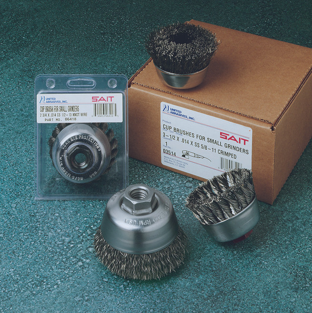 Small Cup Brushes,Stainless Steel Small Cup Brushes,  Blue Line Premium Packaging 6419
