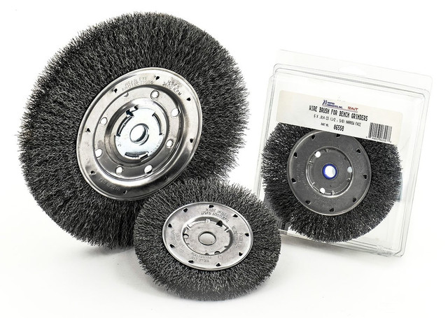 Bench Wire Wheels,Bench Wire Wheels Carbon Steel,  Blue Line Premium Packaging 6557