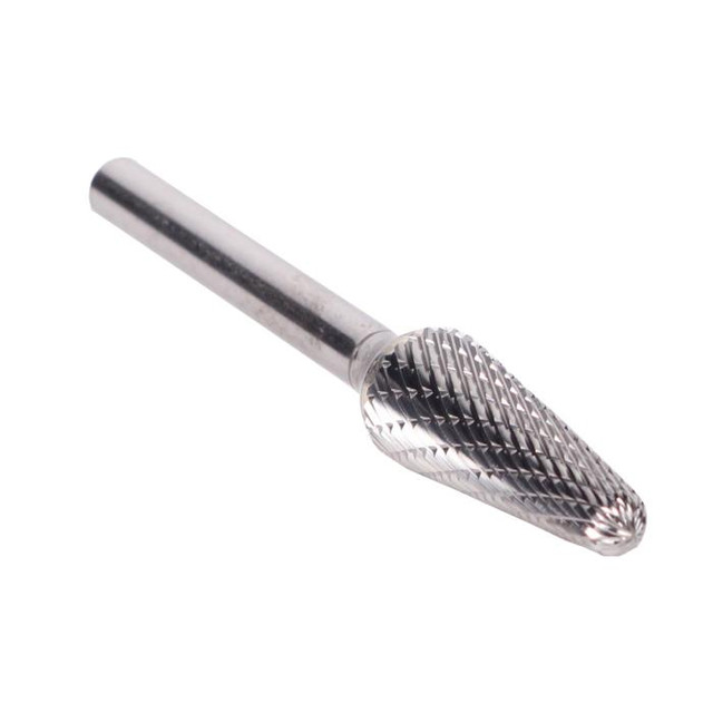 Carbide Bur Cone Radius-End 3/4X1-1/2 W 1/4Shk