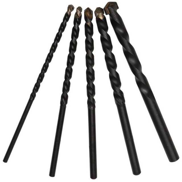 3/16 - 1/2" X 6" 5 Piece Carbide Tipped Masonry Drill Bit Set