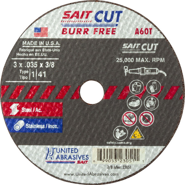 Thin High Speed Cut-Off Wheels,A60T Burr Free,  Products 23062