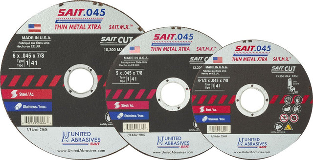 .045" Cutting Wheels Type 1/Type 41,SAIT.M.X. Thin Metal Cutting,  Products 23606