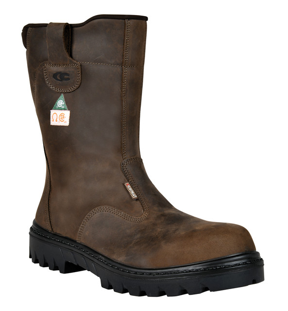 ROUGHNECK EH PR PULL ON/BROWN PULL-UP NUBUCK/COMP.TOE/APT PLATE/PU-RUBBER