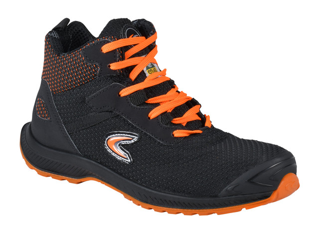 【新品】 COFRA 安全靴 サイズ：EU 40, UK 6-1/2 Flashing Sd Pr Low Cut Shoes - Black-Orange Nylon /Black Uppero